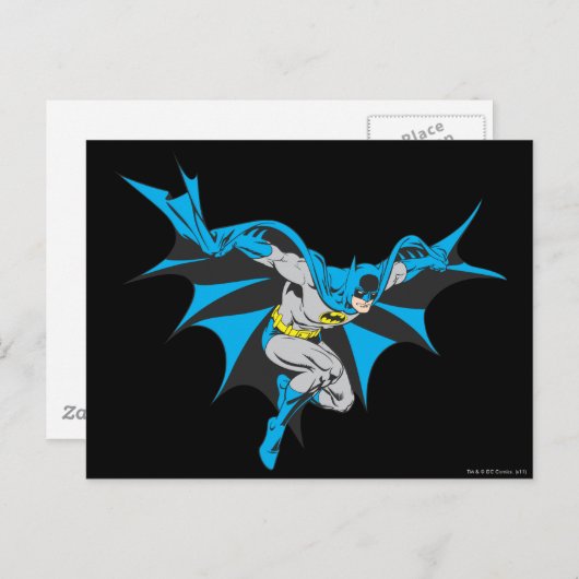 Batman Crouches Postkarte (Vorne/Hinten)