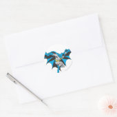 Batman Crouches Runder Aufkleber (Umschlag)