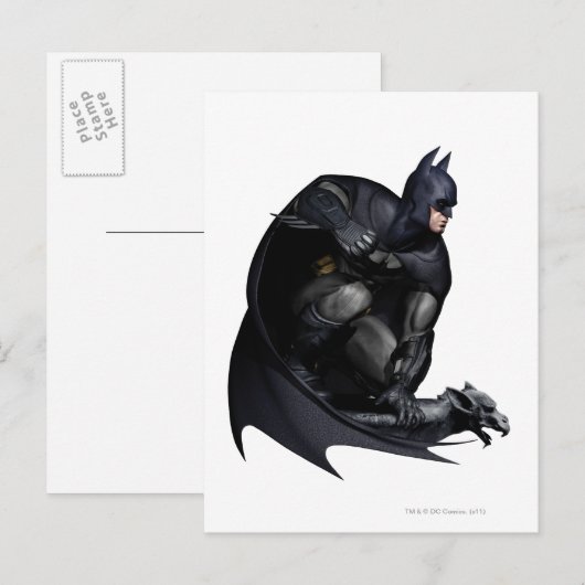 Batman Crouching Postkarte (Vorne/Hinten)