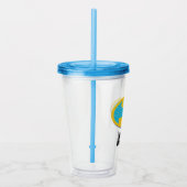 Batman | Cyan Stripes Symbol Acryltrinkbecher (Rechts)