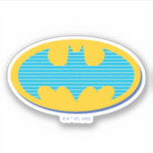 Batman | Cyan Stripes Symbol Aufkleber (Vorderseite)