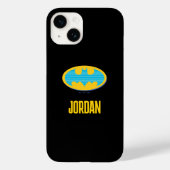Batman | Cyan Stripes Symbol Case-Mate iPhone Hülle (Rückseite)