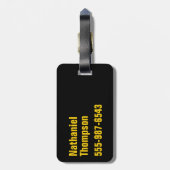 Batman | Cyan Stripes Symbol Gepäckanhänger (Rückseite vertikal)