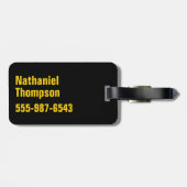 Batman | Cyan Stripes Symbol Gepäckanhänger (Rückseite horizontal)