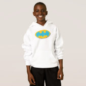 Batman | Cyan Stripes Symbol Hoodie (Vorne ganz)