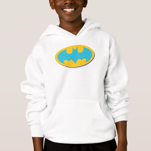 Batman | Cyan Stripes Symbol Hoodie (Vorderseite)
