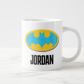 Batman | Cyan Stripes Symbol Jumbo-Tasse (Rechts)