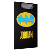 Batman | Cyan Stripes Symbol Klemmbrett (Rechts)