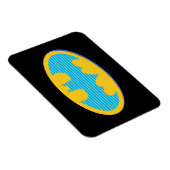 Batman | Cyan Stripes Symbol Magnet (Rechte Seite)