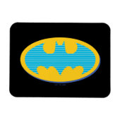 Batman | Cyan Stripes Symbol Magnet (Horizontal)