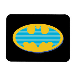 Batman   Cyan Stripes Symbol Magnet