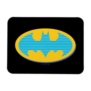 Batman   Cyan Stripes Symbol Magnet