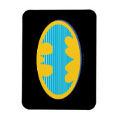 Batman | Cyan Stripes Symbol Magnet (Vertikal)