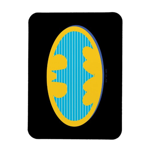 Batman | Cyan Stripes Symbol Magnet (Vertikal)