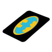 Batman | Cyan Stripes Symbol Magnet (Linke Seite)