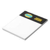 Batman | Cyan Stripes Symbol Notizblock (Rotiert)