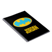 Batman | Cyan Stripes Symbol Notizblock (Rechte Seite)