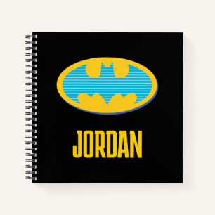 Batman   Cyan Stripes Symbol Notizblock
