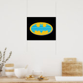 Batman | Cyan Stripes Symbol Poster (Küche)