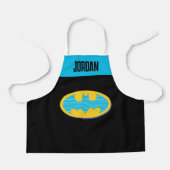 Batman | Cyan Stripes Symbol Schürze (Vorderseite)