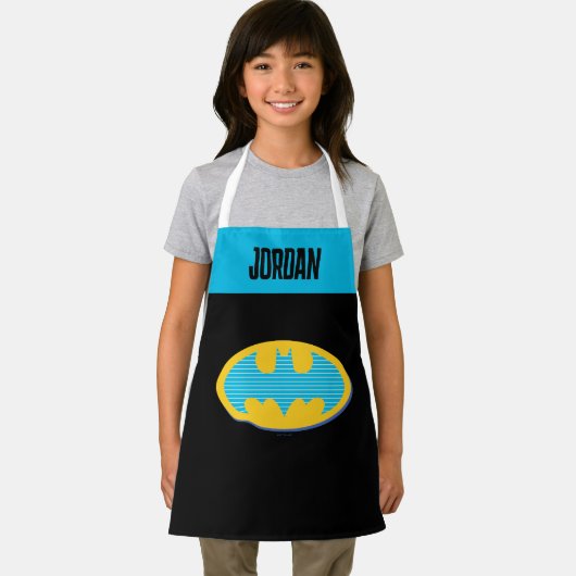 Batman | Cyan Stripes Symbol Schürze (Insitu)