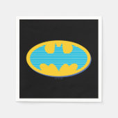 Batman | Cyan Stripes Symbol Serviette (Vorderseite)