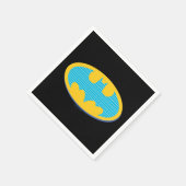 Batman | Cyan Stripes Symbol Serviette (Ecke)