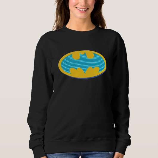 Batman | Cyan Stripes Symbol Sweatshirt (Vorderseite)