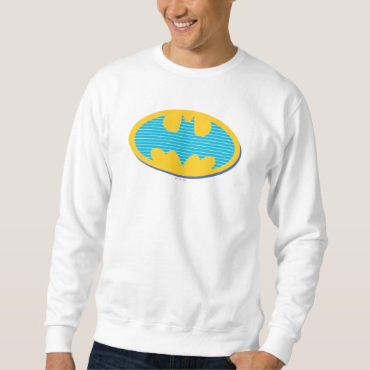 Batman | Cyan Stripes Symbol Sweatshirt (Vorderseite)