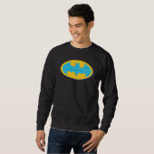 Batman | Cyan Stripes Symbol Sweatshirt (Vorne ganz)