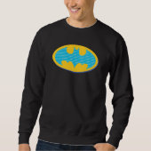 Batman | Cyan Stripes Symbol Sweatshirt (Vorderseite)