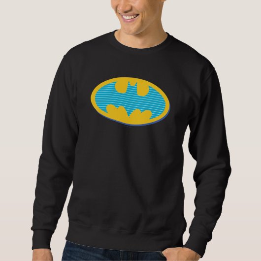 Batman | Cyan Stripes Symbol Sweatshirt (Vorderseite)