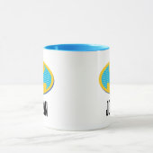 Batman | Cyan Stripes Symbol Tasse (Zentrum)