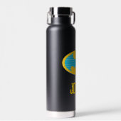 Batman | Cyan Stripes Symbol Trinkflasche (Vorne)