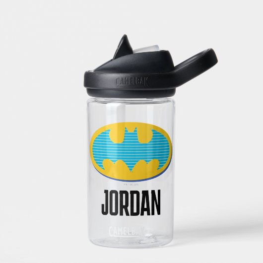 Batman | Cyan Stripes Symbol Trinkflasche (Links)