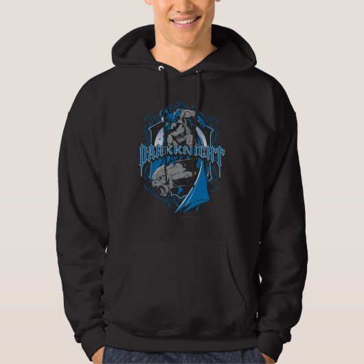 Batman Dark Knight | Blaugraues Logo Hoodie (Vorderseite)