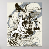 Batman Dark Knight Manuscript Montage Poster (Vorne)