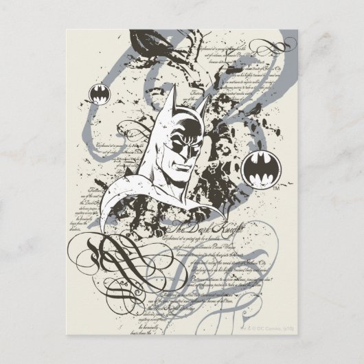 Batman Dark Knight Manuscript Montage Postkarte (Vorderseite)
