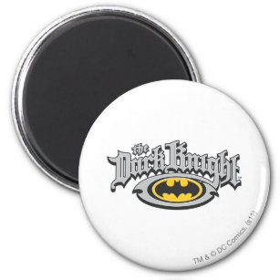 Batman Dark Knight   Name und Oval Logo Magnet