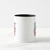Batman Dark Knight | Rotes graues Logo Tasse (Zentrum)