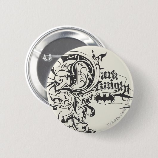Batman Dark Knight | Verziertes Logo Button (Vorne & Hinten)