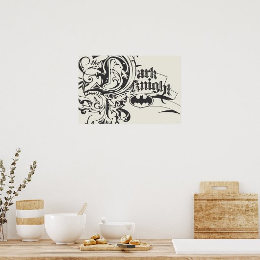 Batman Dark Knight | Verziertes Logo Poster (Küche)