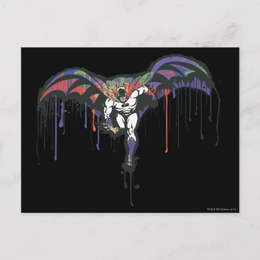 Batman Dash Gemalt Postkarte (Vorderseite)