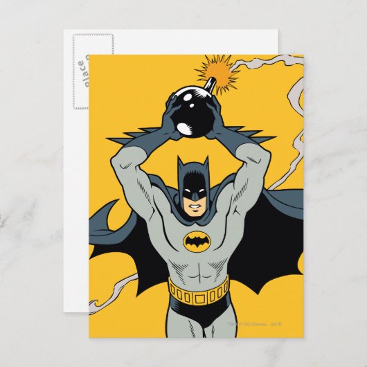 Batman, der mit Bombe läuft Postkarte (Vorne/Hinten)