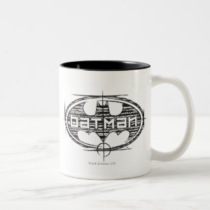 Batman   Entwurf des Logos Zweifarbige Tasse