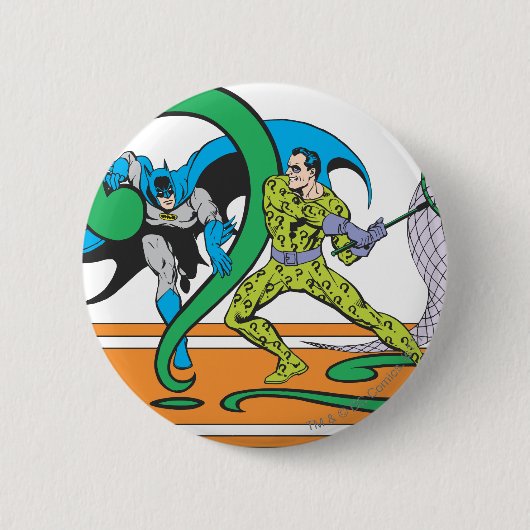 Batman Fights Riddler Button (Vorderseite)