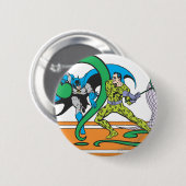 Batman Fights Riddler Button (Vorne & Hinten)