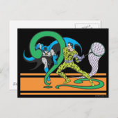 Batman Fights Riddler Postkarte (Vorne/Hinten)