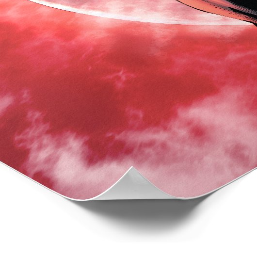 Batman Firey Sky Poster (Ecke)