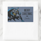 Batman Fists | Frohe Weihnachten Rechteckiger Aufkleber (Tasche)